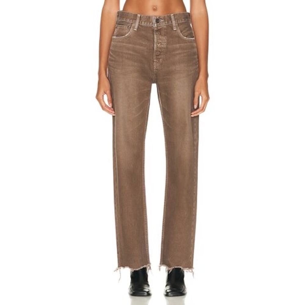 Moussy Vintage Emery Wide Straight in Brown 30